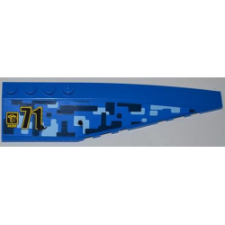 Wedge 12 x 3 Right with Black '71', Snake Head and 'NNENN' Pattern (Sticker) - Set 7066
