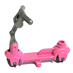 Kick Scooter with Dark Bluish Gray Wheels, Flat Silver Steering Link, and Flat Silver Handlebars (36273 / 3464 / 30377 / 30031) Kick Scooter with Dark Bluish Gray Wheels, Flat Silver Steering Link, and Flat Silver Handlebars (36273 / 3464 / 30377 / 30031)