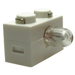 Electric, Light Brick 1 x 2 with Lamp on Side (6034 / 6035)