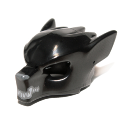 Minifigure, Headgear Mask Wolf with Fangs and Dark Bluish Gray Nose Pattern Minifigure, Headgear Mask Wolf with Fangs and Dark Bluish Gray Nose Pattern