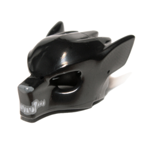 Деталь LEGO 11233pb04 Minifigure, Headgear Mask Wolf with Fangs and Dark Bluish Gray Nose Pattern