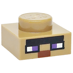 Plate 1 x 1 with Dark Purple and White Squares, Black and Reddish Brown Rectangles Pattern (Minecraft Micromob Witch Face) Plate 1 x 1 with Dark Purple and White Squares, Black and Reddish Brown Rectangles Pattern (Minecraft Micromob Witch Face)