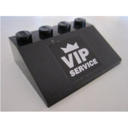 Slope 33 3 x 4 with 'VIP SERVICE' on Black Background Pattern (Sticker) - Set 8495 Slope 33 3 x 4 with 'VIP SERVICE' on Black Background Pattern (Sticker) - Set 8495