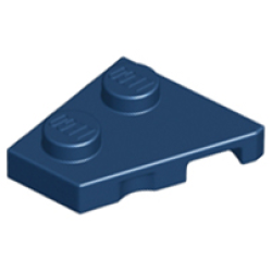 Wedge, Plate 2 x 2 Left - Dark Blue