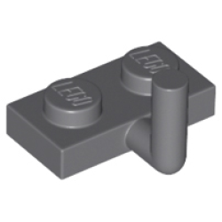 Plate, Modified 1 x 2 with Bar Arm Up (Horizontal Arm 5mm) - Dark Bluish Gray