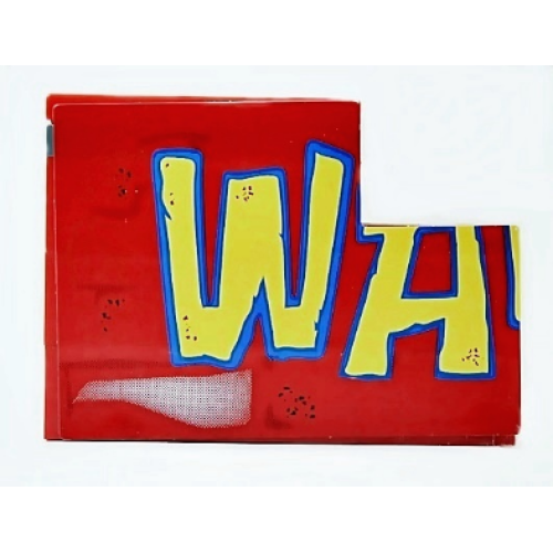 Деталь LEGO BA056pb01 Stickered Assembly 6 x 1 x 3 2/3 with 'WA' Pattern (Sticker) - Set 4982 - 2 Brick 1 x 6, 1 Brick 1 x 4, 1 Tile 1 x 2, 1 Dark Bluish Gray Plate 1 x 4, 1 Tile 1 x 4