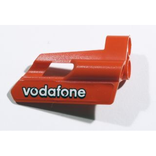 Деталь LEGO 47713pb06 Technic, Panel Fairing #25 Small Short, Small Hole, Side A with 'vodafone' Pattern (Sticker) - Set 8674