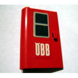 Door 1 x 3 x 4 Left with Black Window and 'ÖBB' (OBB) Pattern (Stickers) - Set 164