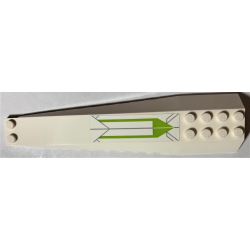 Wedge 16 x 4 Triple Curved with Reinforcements with SW Lime and Dark Bluish Gray Lines Pattern (Sticker) - Set 75191 Wedge 16 x 4 Triple Curved with Reinforcements with SW Lime and Dark Bluish Gray Lines Pattern (Sticker) - Set 75191