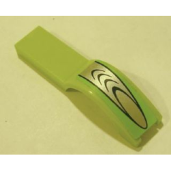 Vehicle, Mudguard 1 x 4 1/2 with Black on Silver Grille Pattern (Sticker) - Set 8114 Vehicle, Mudguard 1 x 4 1/2 with Black on Silver Grille Pattern (Sticker) - Set 8114