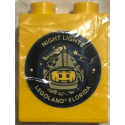 Duplo, Brick 1 x 2 x 2 with Night Lights LEGOLAND Florida Pattern Duplo, Brick 1 x 2 x 2 with Night Lights LEGOLAND Florida Pattern