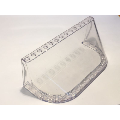 Деталь LEGO 67759pb001 Windscreen 6 x 14 x 4 with Light Bluish Gray Window Frame Pattern on Both Sides (Stickers) - Set 10274