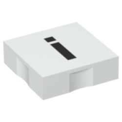 Duplo, Tile 2 x 2 with Black Lowercase Letter i Pattern Duplo, Tile 2 x 2 with Black Lowercase Letter i Pattern