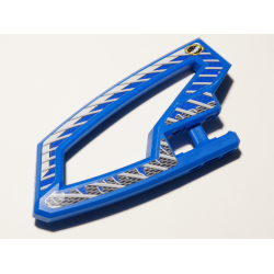 Technic, Panel RC Car Panel Flexible Left with Dirt Crusher Logo and Gray Stripes on Blue and Black Background Pattern (Stickers) - Set 8369-2 - Blue Technic, Panel RC Car Panel Flexible Left with Dirt Crusher Logo and Gray Stripes on Blue and Black Background Pattern (Stickers) - Set 8369-2 - Blue
