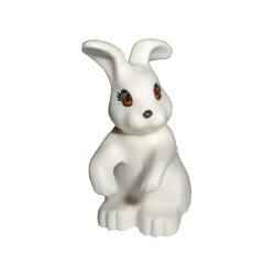 Bunny / Rabbit, Belville with Orange Eyes and Black Nose Pattern