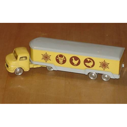 Деталь LEGO 657pb05 HO Scale, Mercedes Refrigerated Truck (Animal Symbols, Twin Axle)