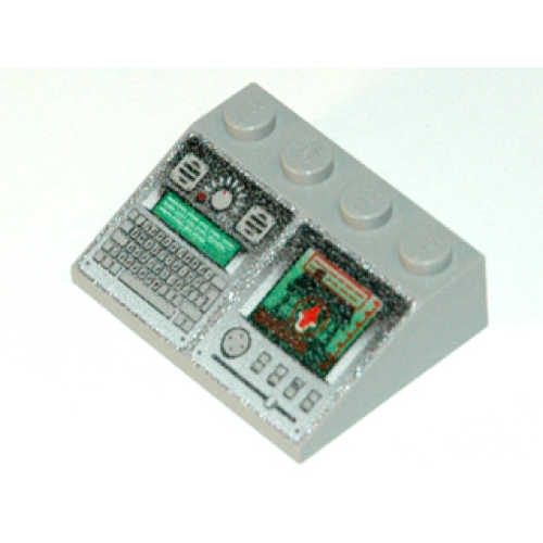 Деталь LEGO 3297px6 Slope 33 3 x 4 with Surveillance Computer Panel Pattern