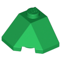 Wedge 2 x 2 (Slope 45 Corner) - Green