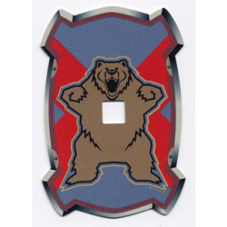 Plastic Shield (Undetermined Type) for Large Figures with Knights Kingdom Santis Bear Pattern
