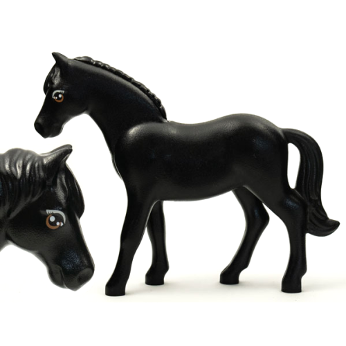 Деталь LEGO 6171pb09 Horse, Belville with Large Round Eyes with Light Gray Top and Dark Orange Bottom Eyelids, Large Glints and Eyelashes Pattern