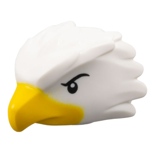 Деталь LEGO 5705pb01 Minifigure, Head, Modified Bird (Eagle) with Black Eyes and Eyebrows, Yellow Beak Pattern