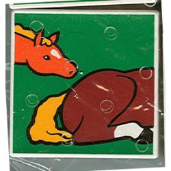 Duplo, Tile 2 x 2 x 1 with Horse Mosaic Picture 08 Pattern