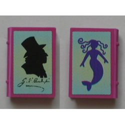 Minifigure, Utensil Book 2 x 3 with Silhouettes and Love Notes Pattern (Stickers) - Set 5960 Minifigure, Utensil Book 2 x 3 with Silhouettes and Love Notes Pattern (Stickers) - Set 5960