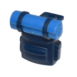 Minifigure Backpack with Molded Blue Bedroll Pattern