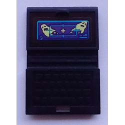 Minifigure, Utensil Computer Laptop with Crosshairs and 2 Ghosts on Screen Pattern (Sticker) - Set 70423 Minifigure, Utensil Computer Laptop with Crosshairs and 2 Ghosts on Screen Pattern (Sticker) - Set 70423