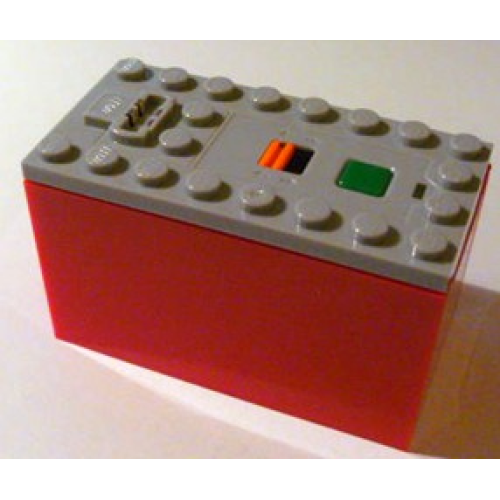Деталь LEGO 87513c02 Electric 9V Battery Box Power Functions (Non-Rechargeable) with Red Bottom