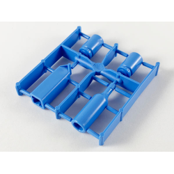 Scala Accessories - Complete Sprue - Table Containers (Wine, Milk, 2 Jars) - Medium Blue