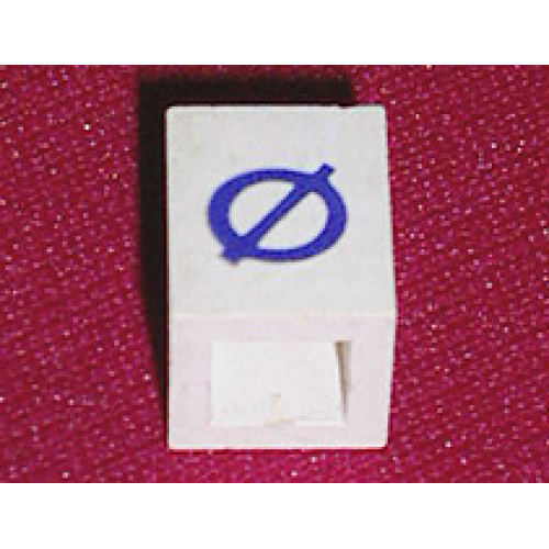 Деталь LEGO 3005ptOstroke Brick 1 x 1 with Blue Capital Letter O with Stroke (Ø) Pattern