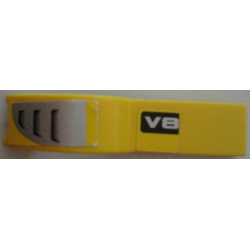 Vehicle, Mudguard 1 x 4 1/2 with 'V8' and Intake Pattern Model Left Side (Stickers) - Set 8135