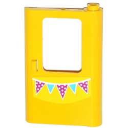 Door 1 x 4 x 5 Train Right, Thin Support at Bottom with Bunting Pattern (Sticker) - Set 41034 Door 1 x 4 x 5 Train Right, Thin Support at Bottom with Bunting Pattern (Sticker) - Set 41034