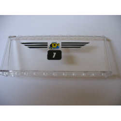 Windscreen 2 x 12 x 4 with Submarine, Black Stripes and Number 1 Pattern (Stickers) - Set 1782 Windscreen 2 x 12 x 4 with Submarine, Black Stripes and Number 1 Pattern (Stickers) - Set 1782