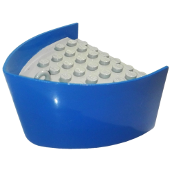 Boat, Hull Smooth Bow 5 x 6 x 3 1/3 with Light Gray Deck - Blue Boat, Hull Smooth Bow 5 x 6 x 3 1/3 with Light Gray Deck - Blue