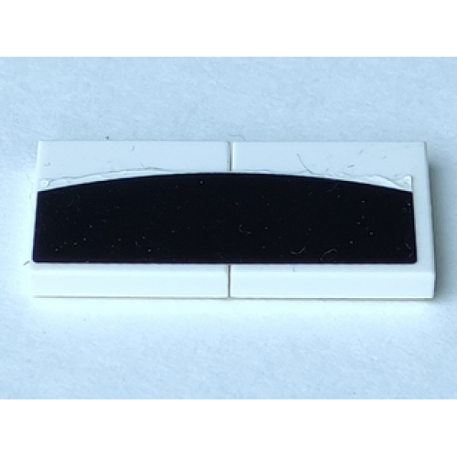 Деталь LEGO BA013pb10 Stickered Assembly 4 x 2 with Curved Black Stripe Pattern (Sticker) - Set 8156 - 2 Tile 2 x 2