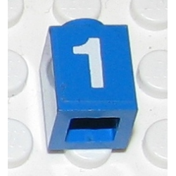 Brick 1 x 1 with White Number 1 Pattern (Sticker) - Set 7710