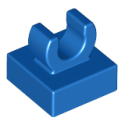 Tile, Modified 1 x 1 with Open O Clip - Blue Tile, Modified 1 x 1 with Open O Clip - Blue