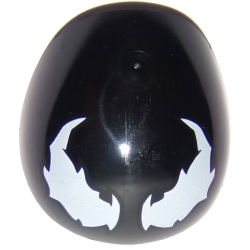 Large Figure Armor, Round, Smooth with White Venom Eyes Pattern