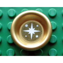 Minifigure, Utensil Dish 3 x 3 with Star Pattern (Sticker) - Set 10196
