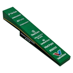 Slope 10 6 x 1 with 'GIRARD-PERREGAUX', 'Valvoline', 'TikTok', 'BOMBARDIER', 'Porto', 'FLY-SAUDIA', 'NexGen', 'VELOCITY BLACK', 'Sentinel One' 'NetApp' and 'PIRELLI' Logos Pattern