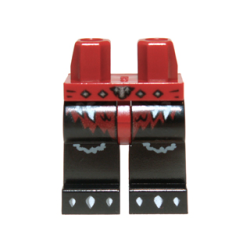 Hips and Black Legs with Dark Red Loincloth, White Spikes and White Claws Pattern Hips and Black Legs with Dark Red Loincloth, White Spikes and White Claws Pattern