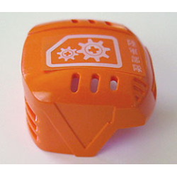 Sports Hockey Helmet with 2 White Gears Pattern (Sticker) - Set 7708 Sports Hockey Helmet with 2 White Gears Pattern (Sticker) - Set 7708