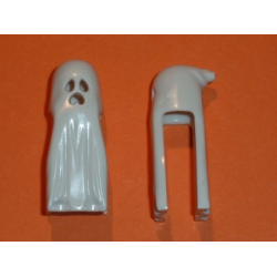 Minifigure, Headgear Head Cover, Ghost Shroud with Open Mouth Minifigure, Headgear Head Cover, Ghost Shroud with Open Mouth