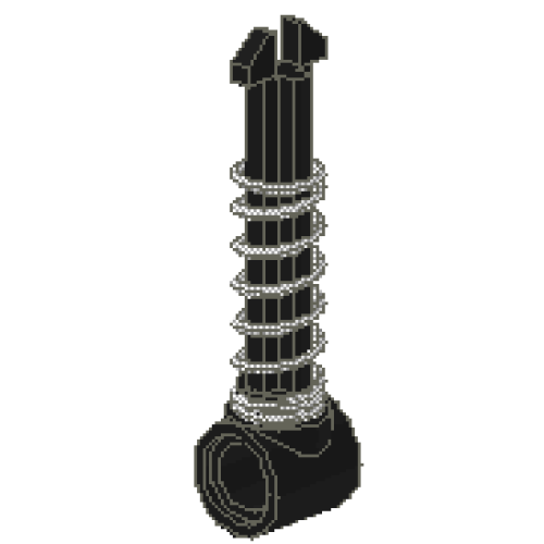 Деталь LEGO 731c02 Technic, Shock Absorber 6.5L, Piston Rod with Spring (Undetermined Type)