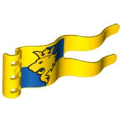 Duplo Flag Wavy 2 x 5 with Lion and Crown Pattern Duplo Flag Wavy 2 x 5 with Lion and Crown Pattern