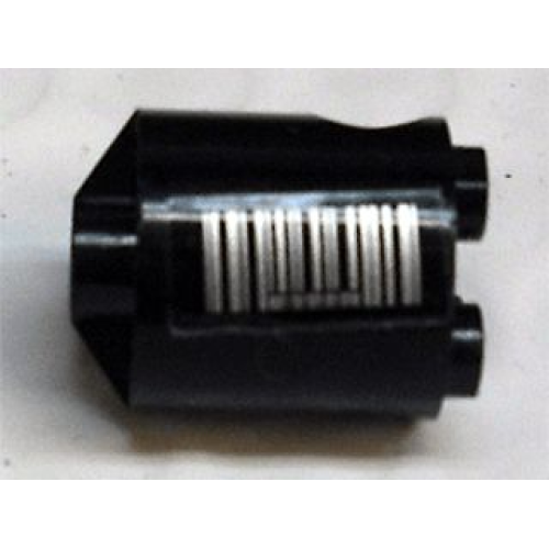 Деталь LEGO 30361pb007 Brick, Round 2 x 2 x 2 Robot Body with Barcode Pattern on Both Sides (Stickers) - Set 7711