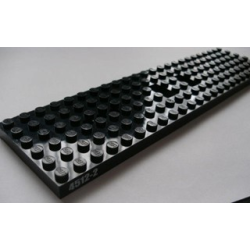 Train Base 6 x 24 with 3 Round Holes Each End with '4512-2' Pattern on Both Sides (Stickers) - Set 4512