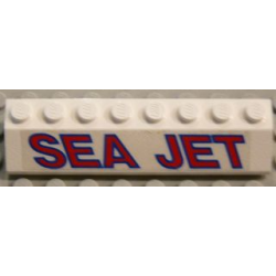 Slope 45 2 x 8 with 'SEA JET' Pattern Model Left Side (Sticker) - Set 5521